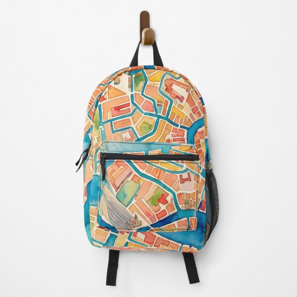 Item preview, Watercolor Map of Venice designed and sold by BombasticPlanet.