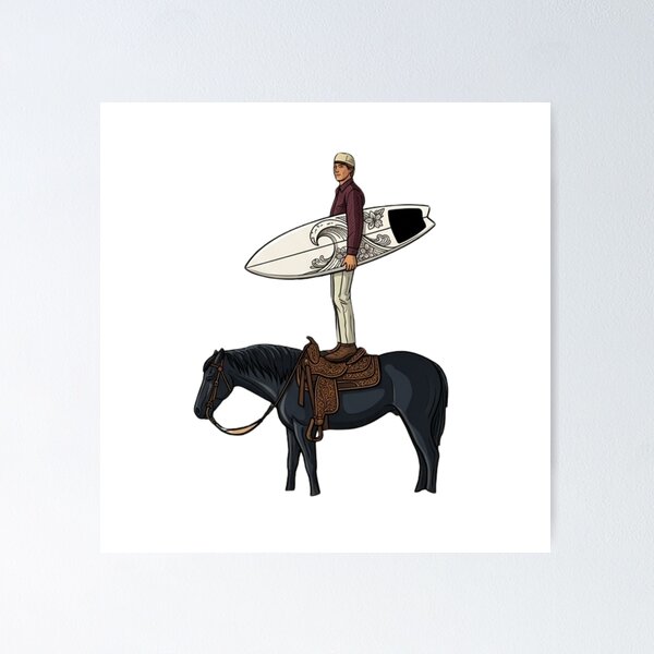 Item preview, Sea Lover Surfer Riding Horse Funny Beach Lifestyle designed and sold by shoppypod.