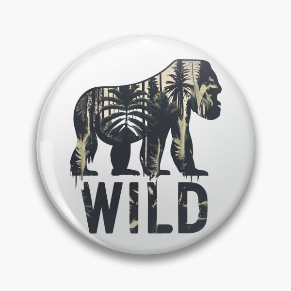 Item preview, Wild Gorilla Jungle Double Exposure Silhouette designed and sold by Shopeon Designs.