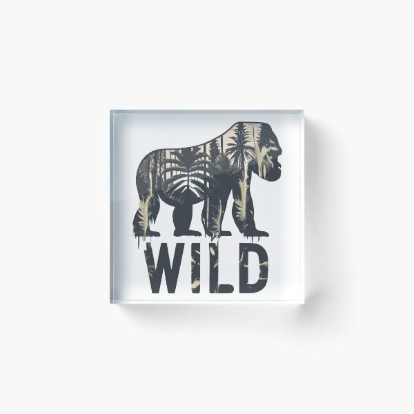 Item preview, Wild Gorilla Jungle Double Exposure Silhouette designed and sold by Shopeon Designs.