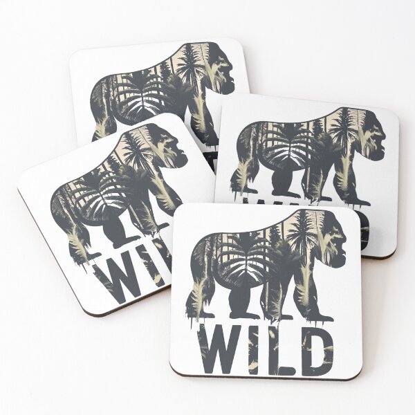 Item preview, Wild Gorilla Jungle Double Exposure Silhouette designed and sold by Shopeon Designs.