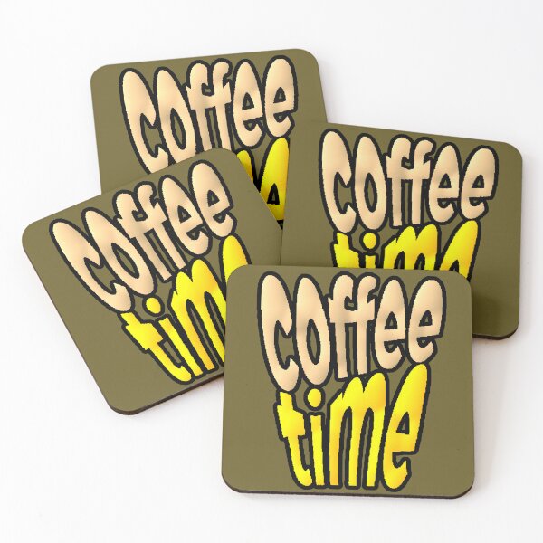 Item preview, Coffee Time Yellow Bubble Typography designed and sold by AstronautMerch.