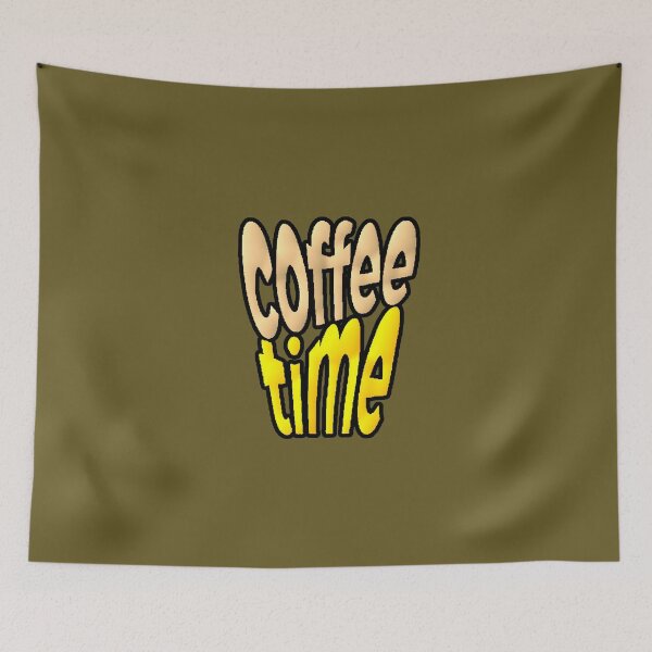 Item preview, Coffee Time Yellow Bubble Typography designed and sold by AstronautMerch.