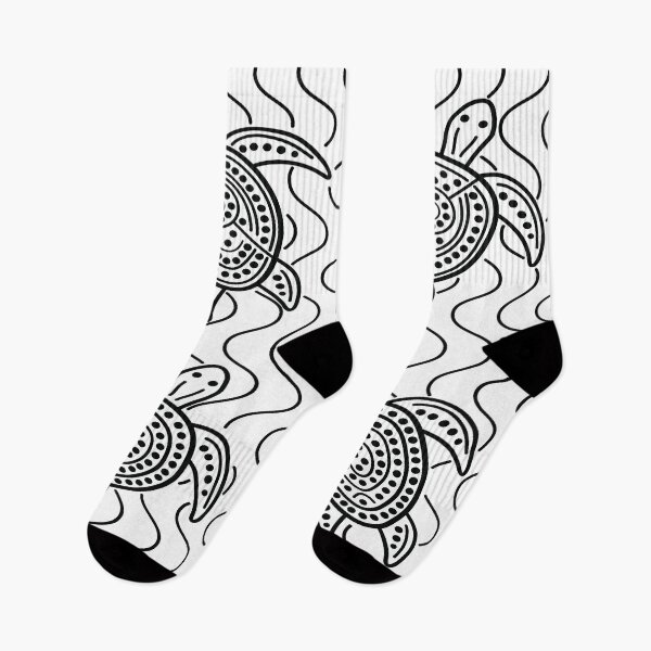 Item preview, Aboriginal Turtle Art (black) designed and sold by TeesofAuss.