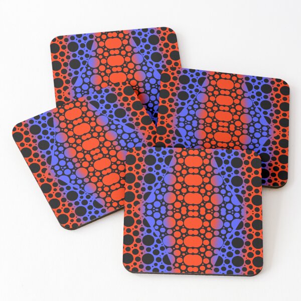 Item preview, Red and Blue Neon Geometric Circle Pattern designed and sold by SweetLilith.