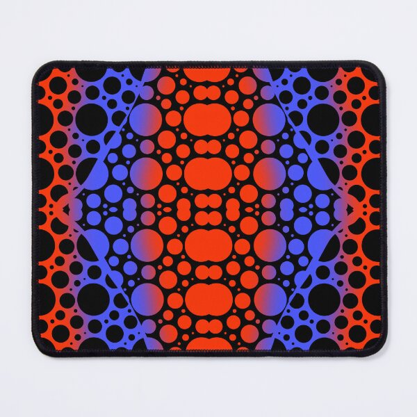 Item preview, Red and Blue Neon Geometric Circle Pattern designed and sold by SweetLilith.
