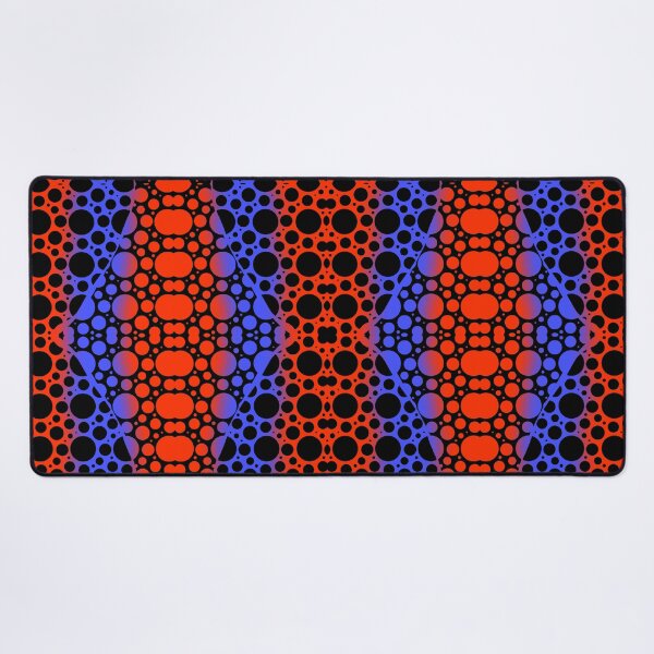 Item preview, Red and Blue Neon Geometric Circle Pattern designed and sold by SweetLilith.