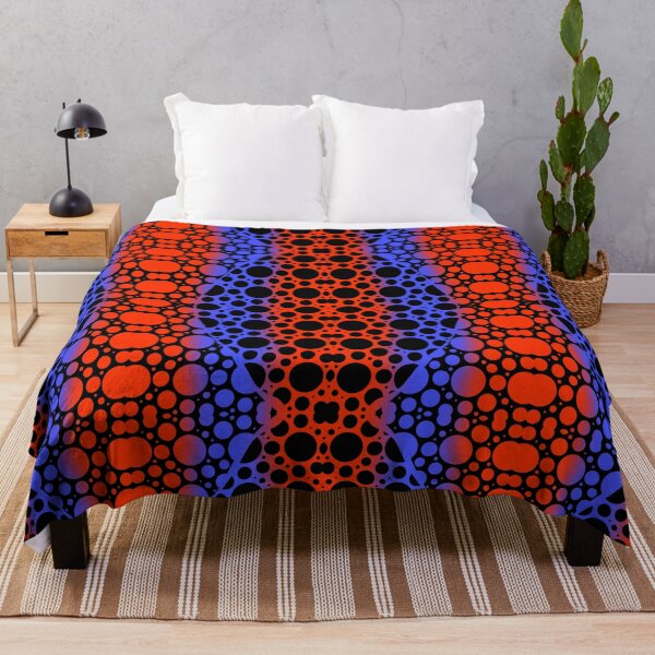 Item preview, Red and Blue Neon Geometric Circle Pattern designed and sold by SweetLilith.