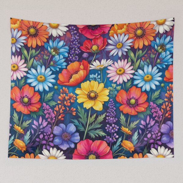 Item preview, Vivid Colorful Dense Floral Pattern designed and sold by IntelliMindDesigns.