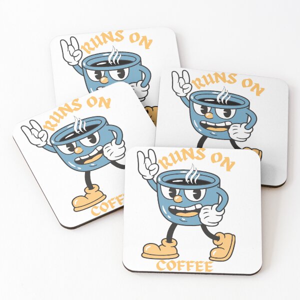Item preview, Runs On Coffee Funny Coffee Lover Retro Design designed and sold by smartprintuk.