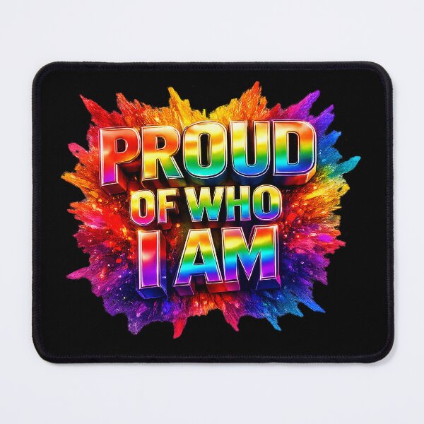 Item preview, Proud of Who I Am Poster | Bold Rainbow 3D Typography designed and sold by THAMIM REALITY 2.0.