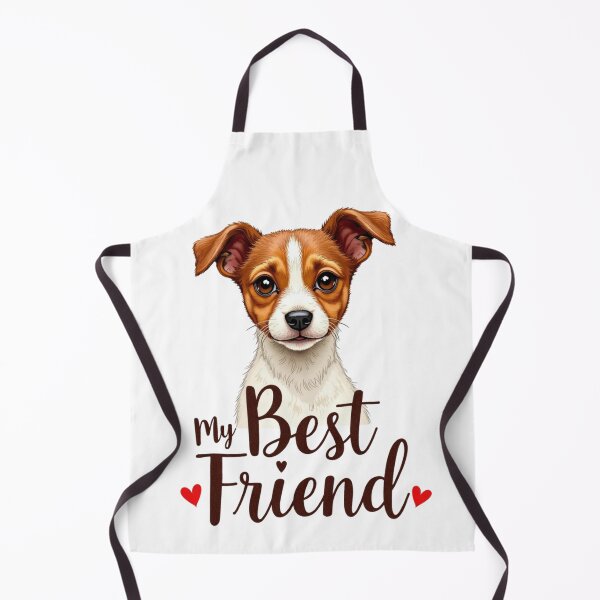 Item preview, Jack Russell Terrier with My Best Friend text and hearts designed and sold by Prints by Mat.