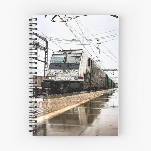 Item preview, Freight Train in the Rain | Urban Railway Photography designed and sold by Tropical Blood.