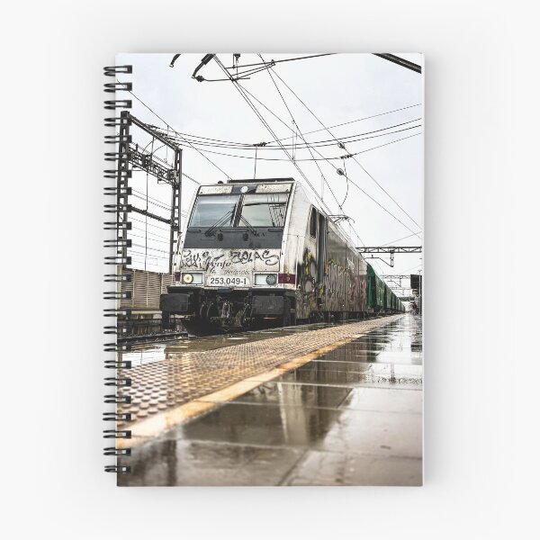 Item preview, Freight Train in the Rain | Urban Railway Photography designed and sold by Tropical Blood.