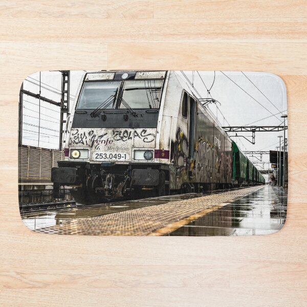 Item preview, Freight Train in the Rain | Urban Railway Photography designed and sold by Tropical Blood.