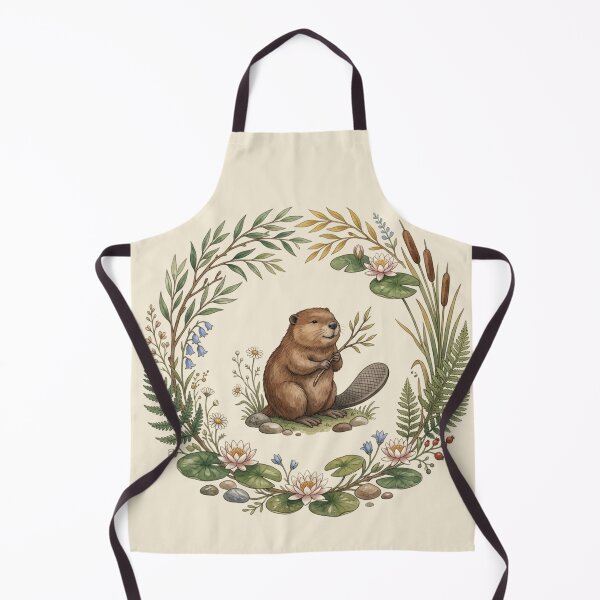 Item preview, Beaver Willow Botanical Cottagecore Watercolor Print designed and sold by CalmCapy Co.