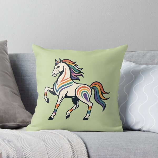 Item preview, Rainbow Prancing Horse | Modern Western Equestrian Art designed and sold by SimplyJasper.