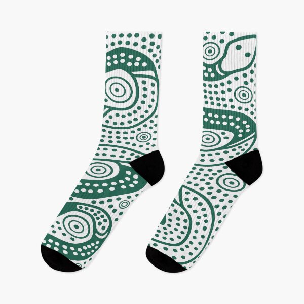 Item preview, Aboriginal Snake Art (green) designed and sold by TeesofAuss.