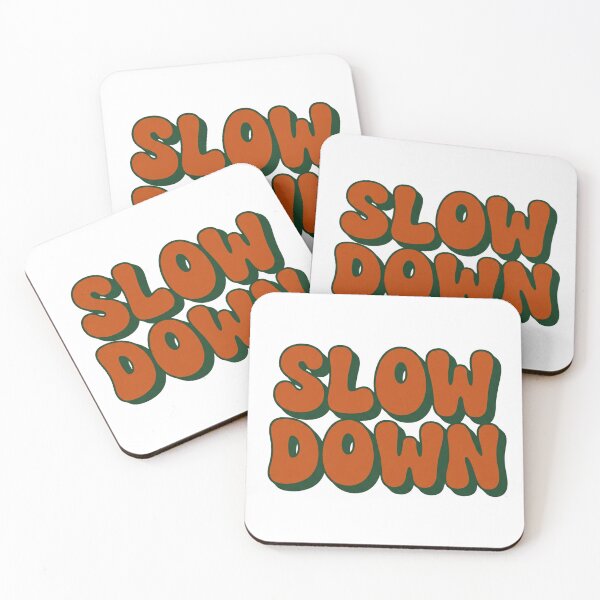 Item preview, Slow Down Retro 70s Bubble Typography Anti Hustle Graphic designed and sold by Ortsas.