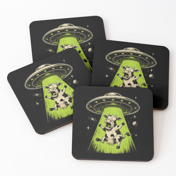 Item preview, Alien Cow Abduction Weirdcore Surreal designed and sold by HandicraftArt.