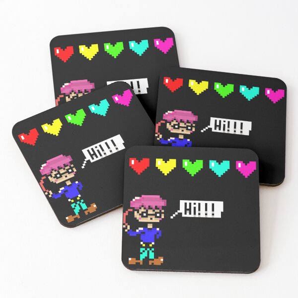 Item preview, Cute Pixel Art Gamer Boy Saying Hi Retro RPG Hearts designed and sold by RetroRlx.