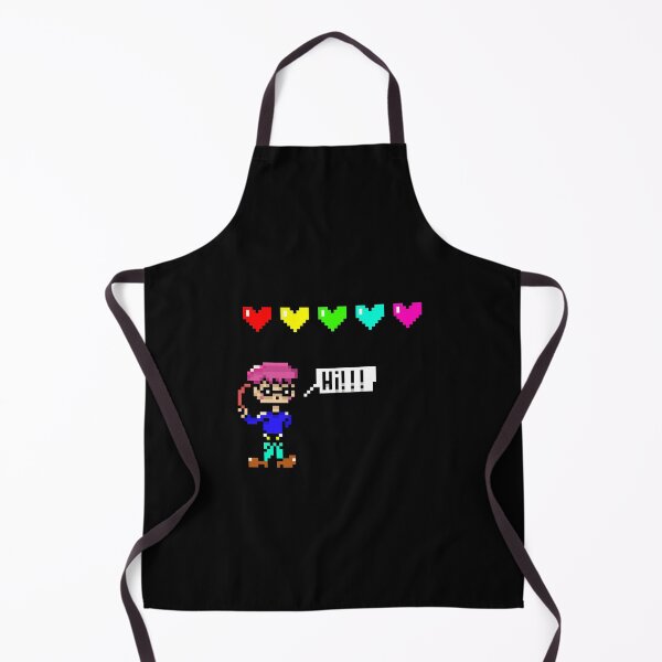 Item preview, Cute Pixel Art Gamer Boy Saying Hi Retro RPG Hearts designed and sold by RetroRlx.