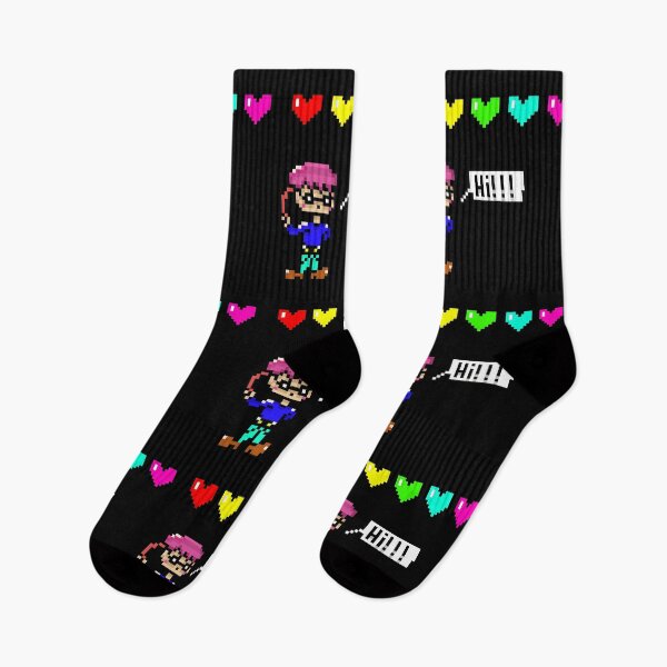 Item preview, Cute Pixel Art Gamer Boy Saying Hi Retro RPG Hearts designed and sold by RetroRlx.