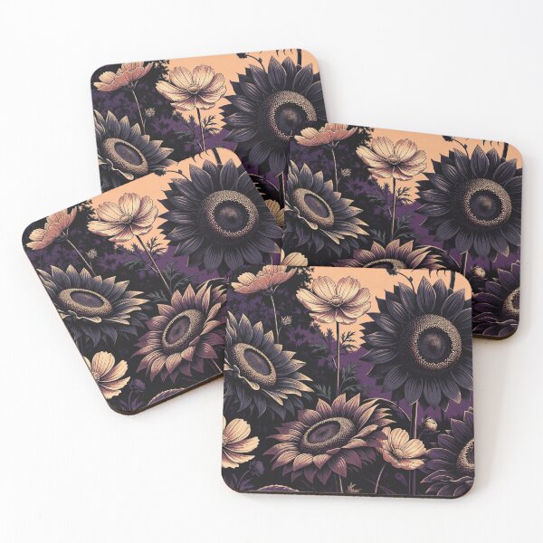 Item preview, Moody Dark Sunflower Floral Art designed and sold by IntelliMindDesigns.