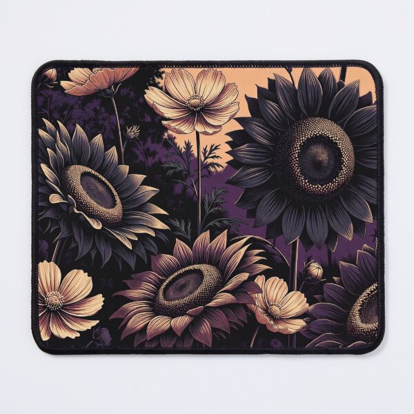 Item preview, Moody Dark Sunflower Floral Art designed and sold by IntelliMindDesigns.