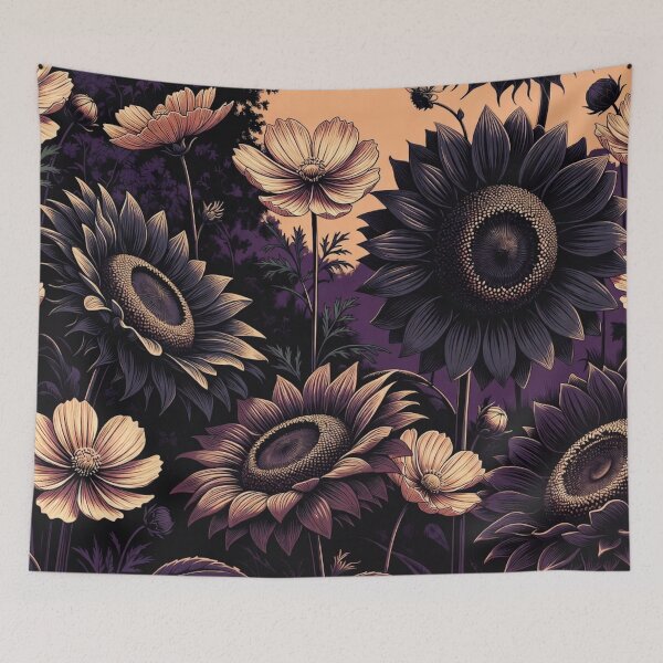 Item preview, Moody Dark Sunflower Floral Art designed and sold by IntelliMindDesigns.