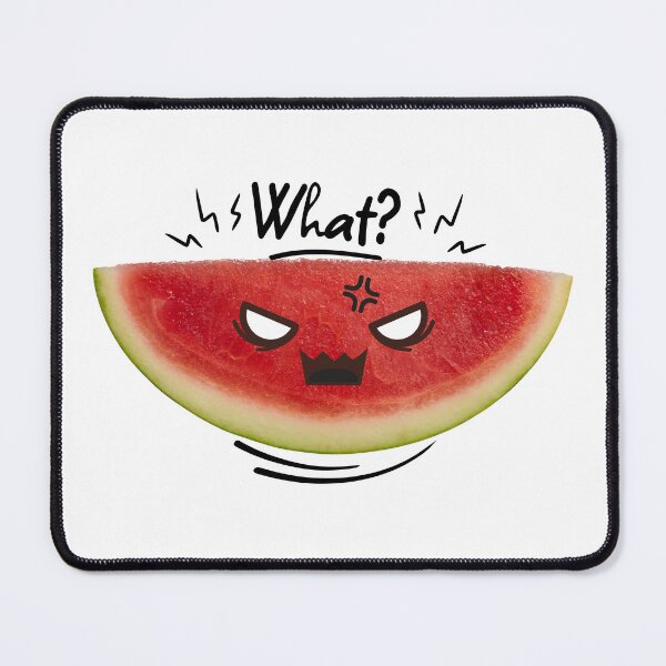 Item preview, Angry Kawaii Watermelon Slice designed and sold by funwithstickers.