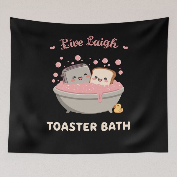 Item preview, Live Laigh Toaster Bath Funny Dark Humor Sarcastic Breakfast Food Lover designed and sold by RetroMini2026.
