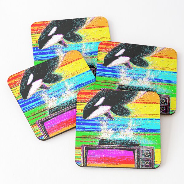 Item preview, Orca TV Glitch Vaporwave Retro Art designed and sold by greatlakesea.
