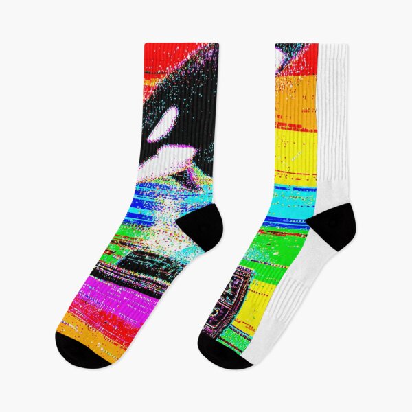 Item preview, Orca TV Glitch Vaporwave Retro Art designed and sold by greatlakesea.