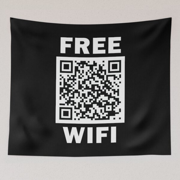 Item preview, Free Wifi QR Code Prank Funny Scan Meme Design designed and sold by bluither.