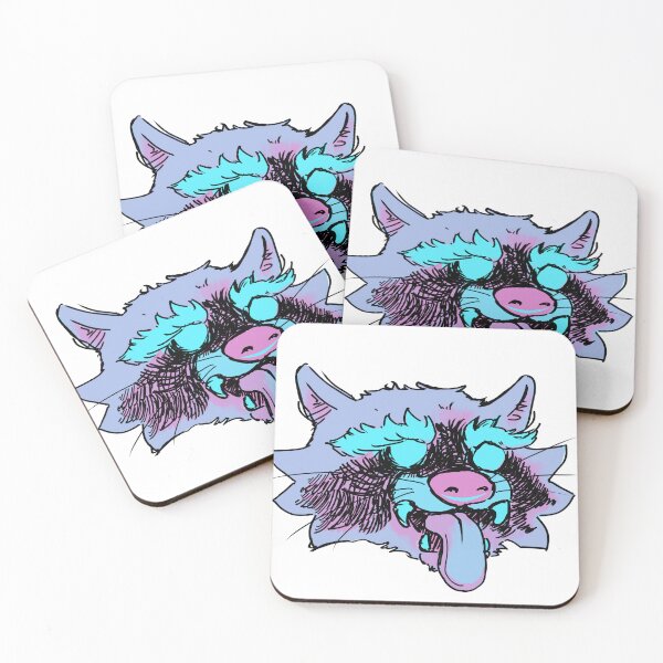 Item preview, Feral  raccoon snowflakes  designed and sold by dusty raccoon.