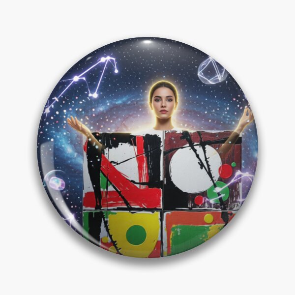 Item preview, playful disorder cosmic portal round colorful geometric abstract design designed and sold by SmashingDeals.