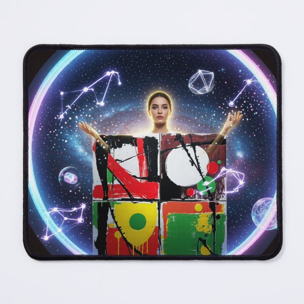 Item preview, playful disorder cosmic portal round colorful geometric abstract design designed and sold by SmashingDeals.