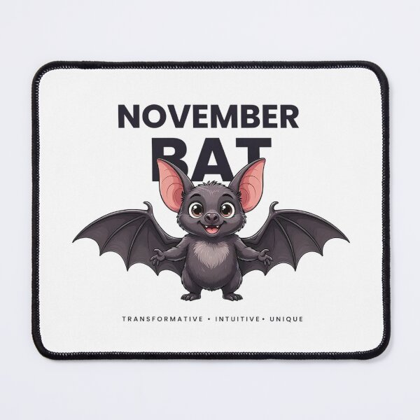 Item preview, November Bat Birthday Month Animal – Transformative Intuitive Unique Gift designed and sold by Cool-cat-art.
