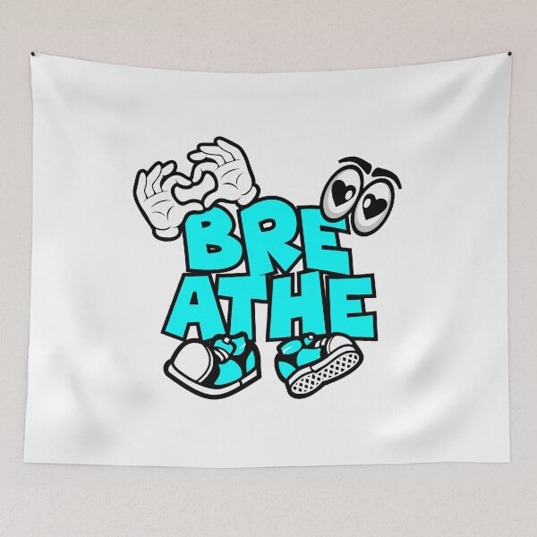 Item preview, Breathe – Mindfulness Cartoon Character Retro Calm Design Gift for Meditation Fans  designed and sold by NFTWords.