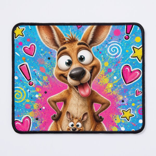 Item preview, Happy Kangaroo and Joey Pop Art designed and sold by Rohan132.