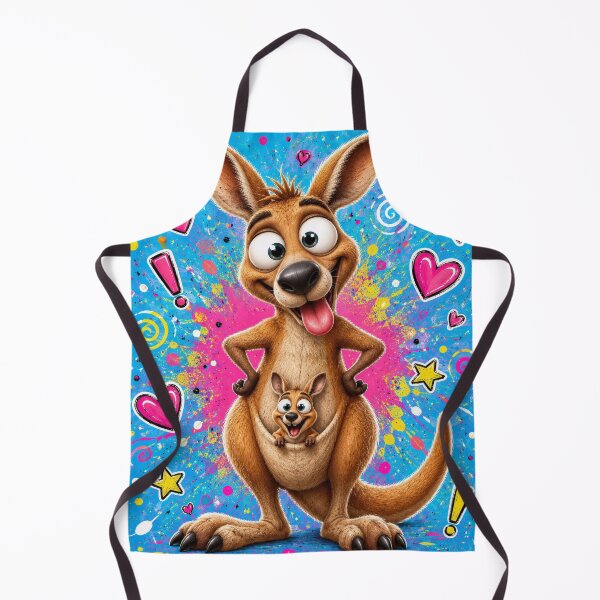 Item preview, Happy Kangaroo and Joey Pop Art designed and sold by Rohan132.