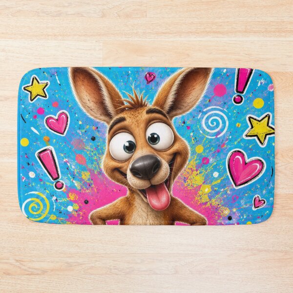 Item preview, Happy Kangaroo and Joey Pop Art designed and sold by Rohan132.