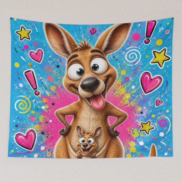 Item preview, Happy Kangaroo and Joey Pop Art designed and sold by Pure Craft.