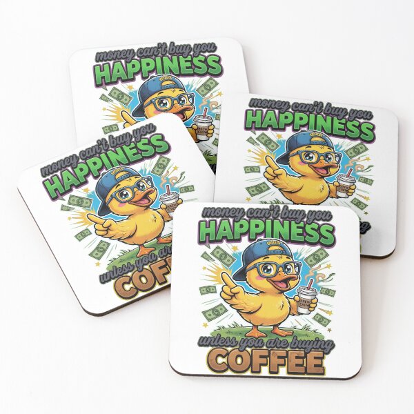 Item preview, Coffee Duck Money Can't Buy Happiness designed and sold by TshirtsOnline-.