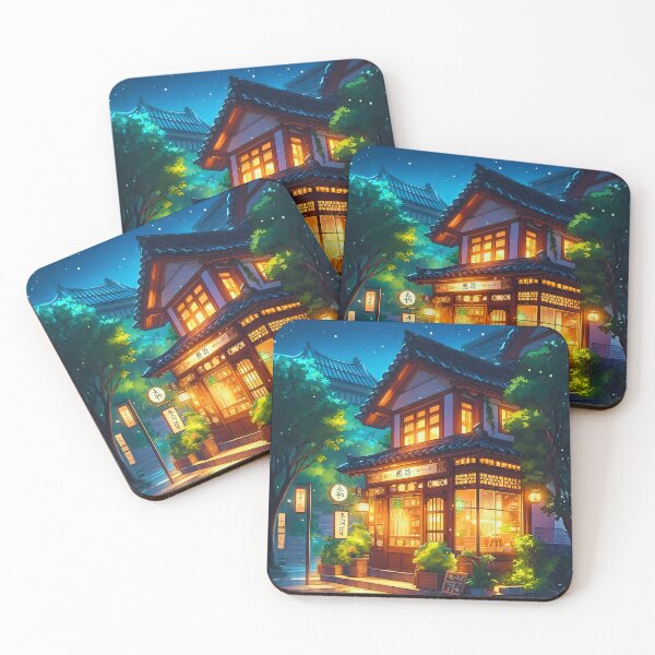 Item preview, Midnight Matcha – Cozy Japanese Lofi Café designed and sold by ZenGrooves.