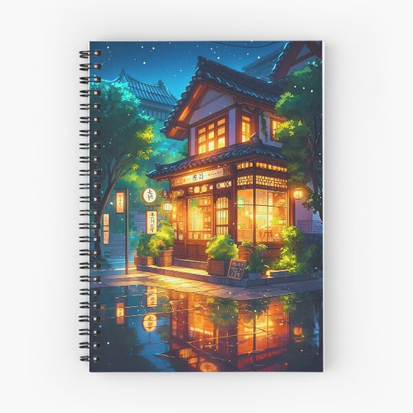 Item preview, Midnight Matcha – Cozy Japanese Lofi Café designed and sold by ZenGrooves.