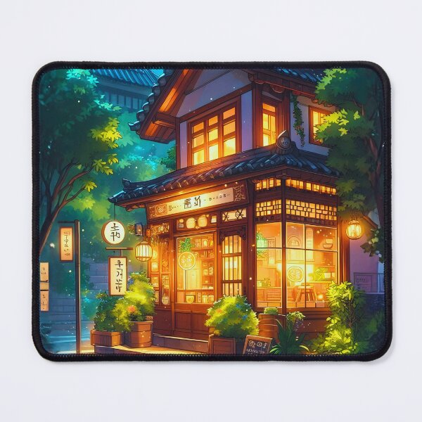 Item preview, Midnight Matcha – Cozy Japanese Lofi Café designed and sold by ZenGrooves.