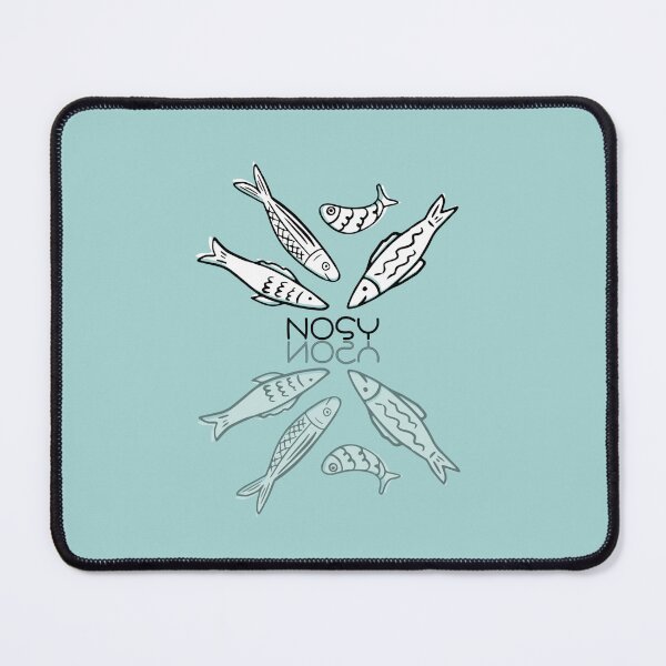 Item preview, Cute Blue Sardines Doodle Reflection NOSY designed and sold by TackyTime.