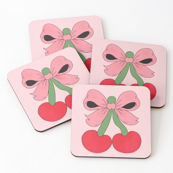 Item preview, Coquette Cherries with Bow designed and sold by yellowflowerhut.